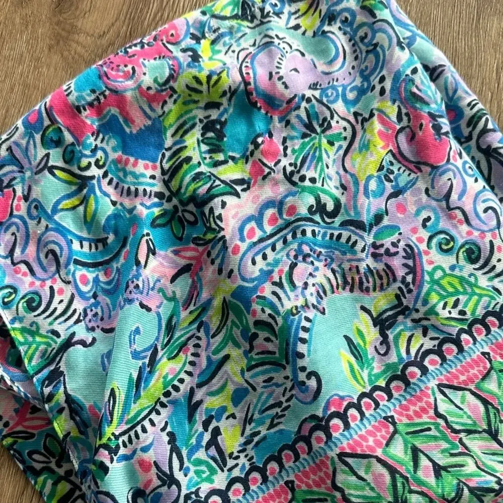 NWT Lilly Pulitzer Resort Scarf‎ Over The Rainbow Multi Color Preppy